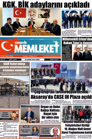 Kırşehir Memleket Gazetesi 08.11.2024