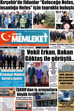 Kırşehir Memleket Gazetesi 13.11.2024