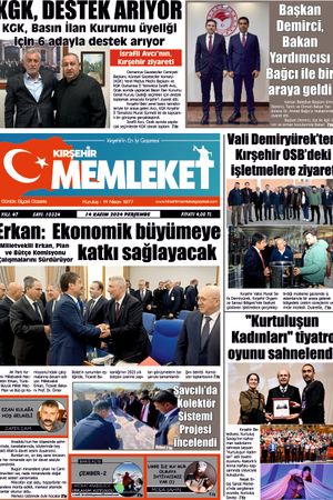 Kırşehir Memleket Gazetesi 14.11.2024