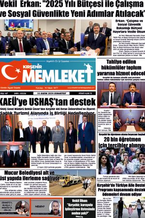 Kırşehir Memleket Gazetesi 16.11.2024