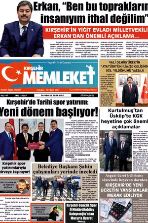 Kırşehir Memleket Gazetesi 24.12.2024