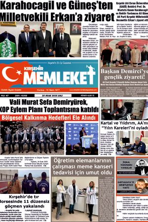 Kırşehir Memleket Gazetesi 28.01.2025