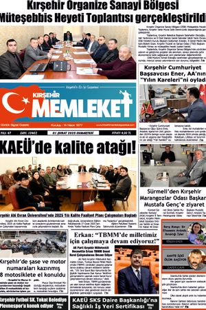 Kırşehir Memleket Gazetesi 01.02.2025