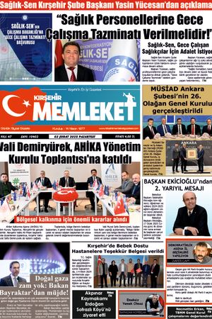 Kırşehir Memleket Gazetesi 03.02.2025