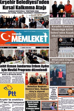 Kırşehir Memleket Gazetesi 11.02.2025