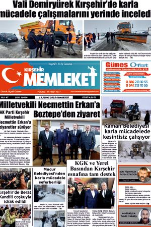 Kırşehir Memleket Gazetesi 15.02.2025
