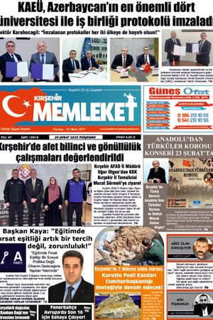 Kırşehir Memleket Gazetesi 20.02.2025