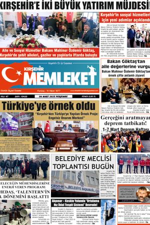 Kırşehir Memleket Gazetesi 06.03.2025