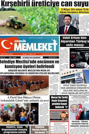 Kırşehir Memleket Gazetesi 05.04.2025