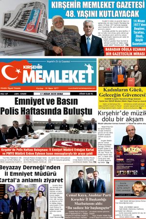 Kırşehir Memleket Gazetesi 11.04.2025