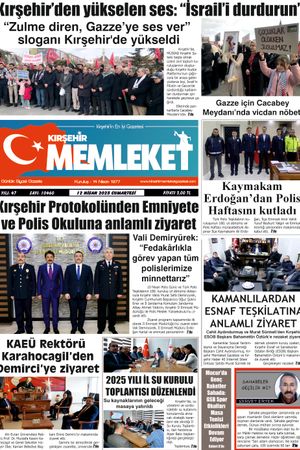 Kırşehir Memleket Gazetesi 12.04.2025