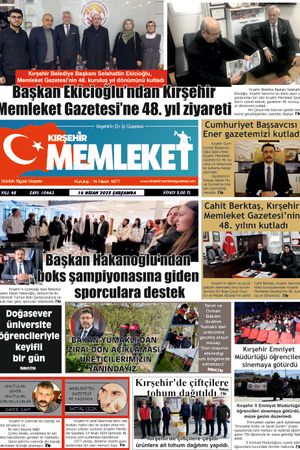 Kırşehir Memleket Gazetesi 16.04.2025