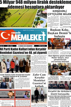 Kırşehir Memleket Gazetesi 19.04.2025