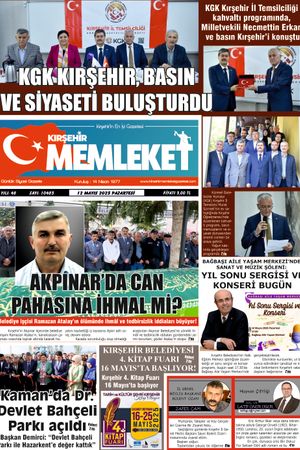 Kırşehir Memleket Gazetesi 12.05.2025