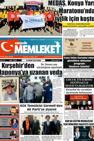 Kırşehir Memleket Gazetesi 23.05.2025