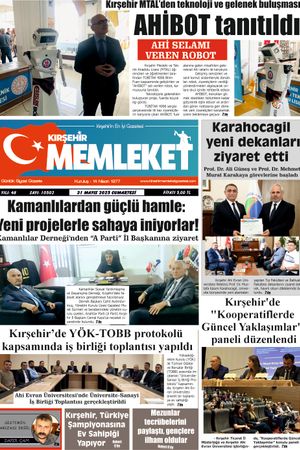 Kırşehir Memleket Gazetesi 31.05.2025