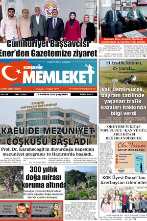 Kırşehir Memleket Gazetesi 11.06.2025