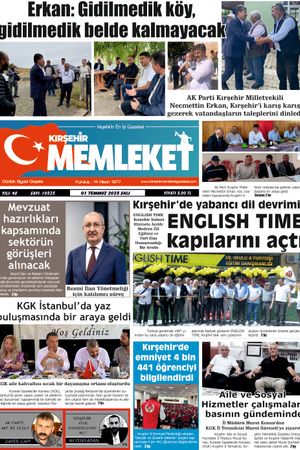 Kırşehir Memleket Gazetesi 01.07.2025