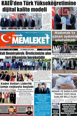 Kırşehir Memleket Gazetesi 04.07.2025