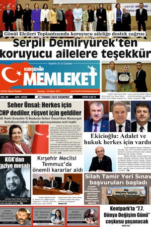 Kırşehir Memleket Gazetesi 07.07.2025