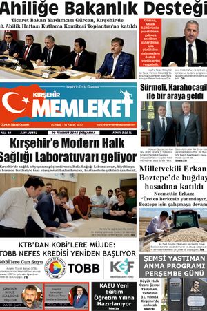 Kırşehir Memleket Gazetesi 09.07.2025