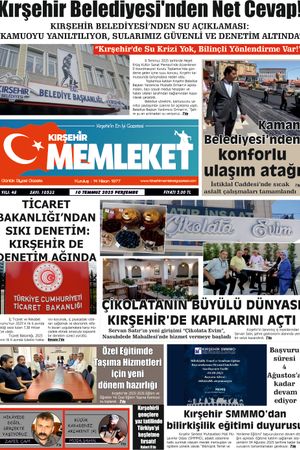 Kırşehir Memleket Gazetesi 10.07.2025