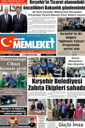 Kırşehir Memleket Gazetesi 11.07.2025