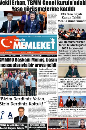 Kırşehir Memleket Gazetesi 19.07.2025