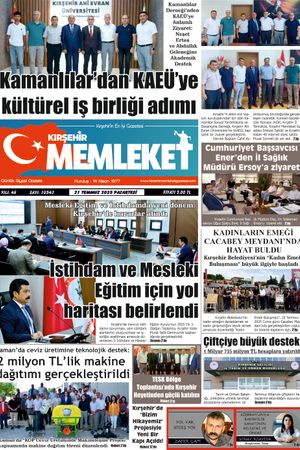 Kırşehir Memleket Gazetesi 21.07.2025