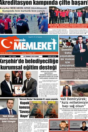 Kırşehir Memleket Gazetesi 25.07.2025