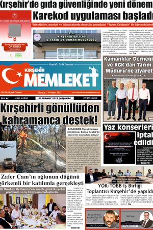 Kırşehir Memleket Gazetesi 30.07.2025