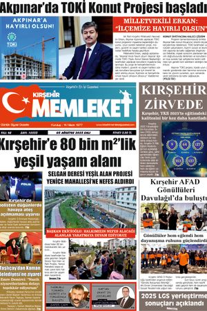 Kırşehir Memleket Gazetesi 05.08.2025