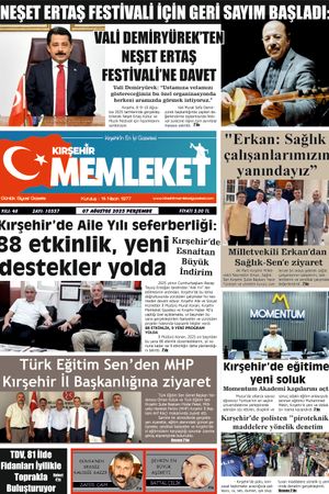 Kırşehir Memleket Gazetesi 07.08.2025