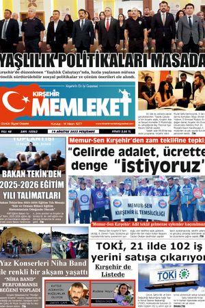 Kırşehir Memleket Gazetesi 14.08.2025