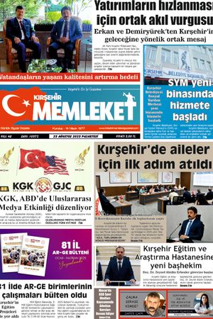 Kırşehir Memleket Gazetesi 25.08.2025