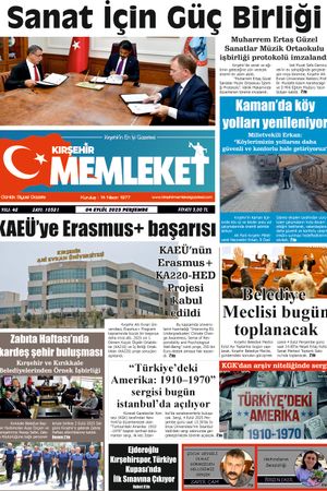 Kırşehir Memleket Gazetesi 04.09.2025