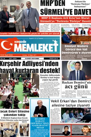Kırşehir Memleket Gazetesi 19.09.2025