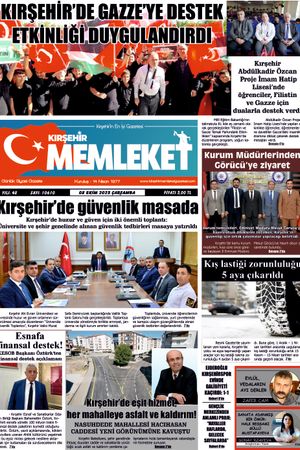 Kırşehir Memleket Gazetesi 08.10.2025