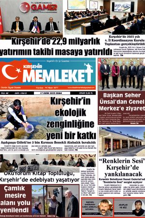 Kırşehir Memleket Gazetesi 17.10.2025