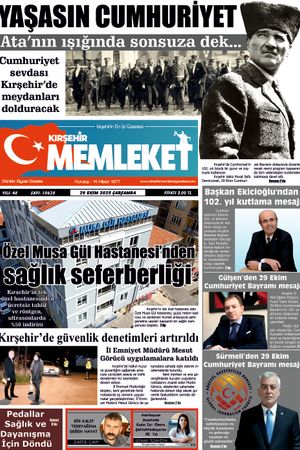 Kırşehir Memleket Gazetesi 29.10.2025