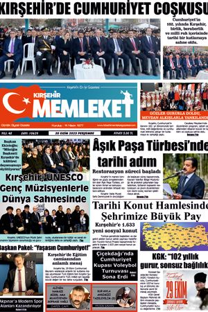 Kırşehir Memleket Gazetesi 30.10.2025