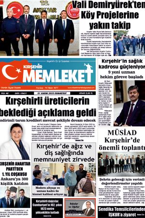 Kırşehir Memleket Gazetesi 01.11.2025