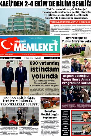 Kırşehir Memleket Gazetesi 02.10.2025