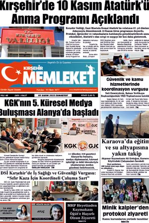 Kırşehir Memleket Gazetesi 08.11.2025