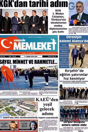 Kırşehir Memleket Gazetesi 11.11.2025