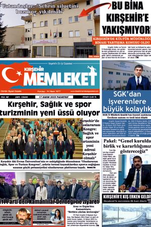 Kırşehir Memleket Gazetesi 17.11.2025