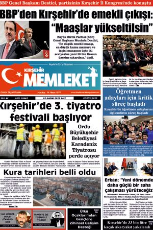 Kırşehir Memleket Gazetesi 18.11.2025