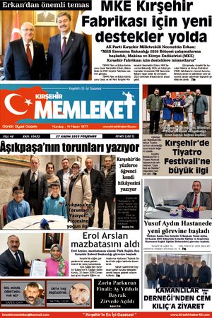 Kırşehir Memleket Gazetesi 27.11.2025