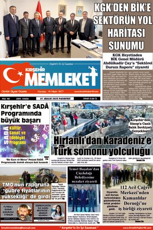 Kırşehir Memleket Gazetesi 01.12.2025