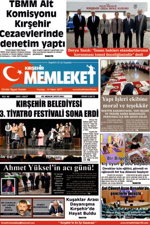 Kırşehir Memleket Gazetesi 02.12.2025